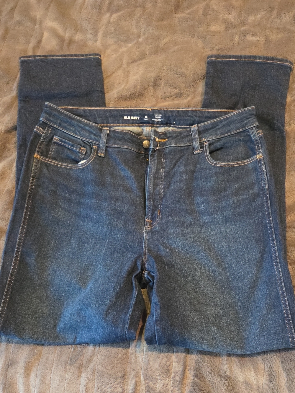 Old Navy Women's Dark Indigo Skinny Jeans Size 14 Tall